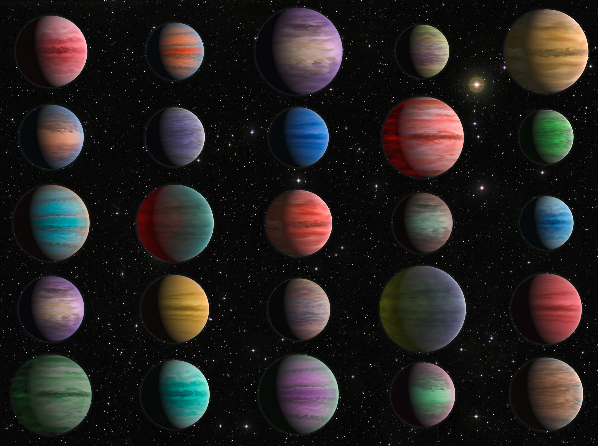 歐洲太空總署公佈了一組太陽系外「熱木星」 ( Hot Jupiters ) 的模擬圖。